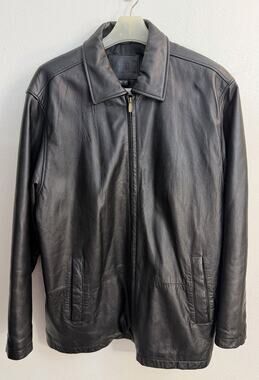Black Leather Bomber Jacket Vintage